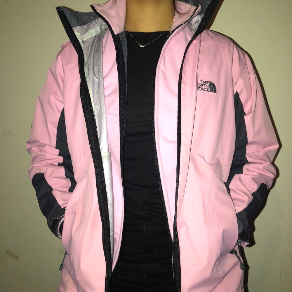 Pink Fleece and Rain Jacket